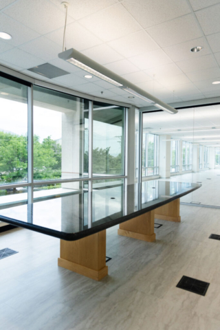 nice conference room with large windows